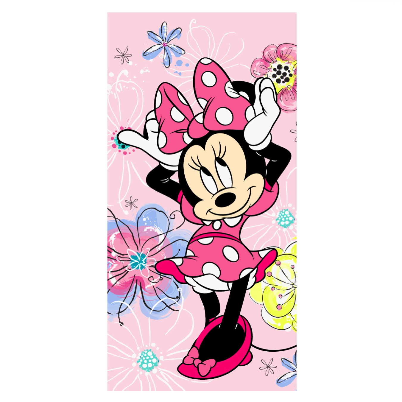 Levně Jerry Fabrics Osuška Minnie Pink bow 70x140 cm