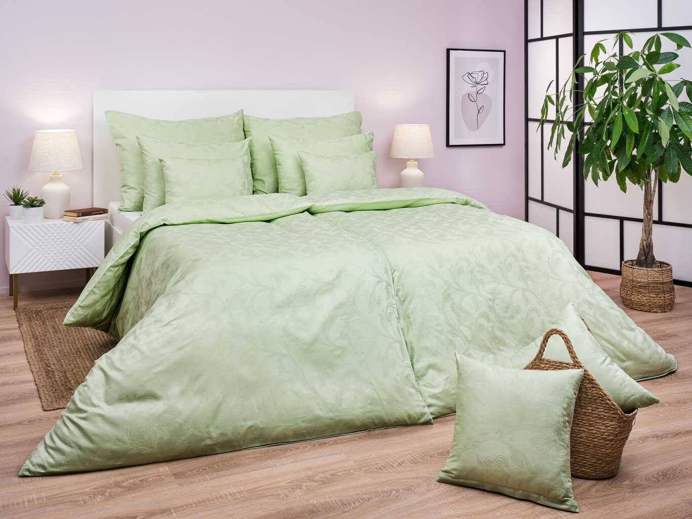 Dadka Povlečení damašek Rokoko zelené Varianta: Povlečení damašek Rokoko zelené 140x200, 70x90 cm