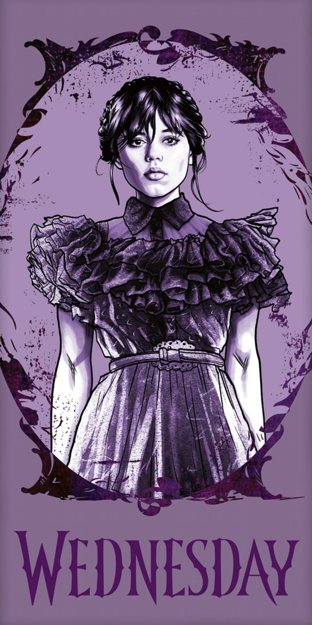 Levně Jerry Fabrics Osuška Wednesday Purple 70x140 cm