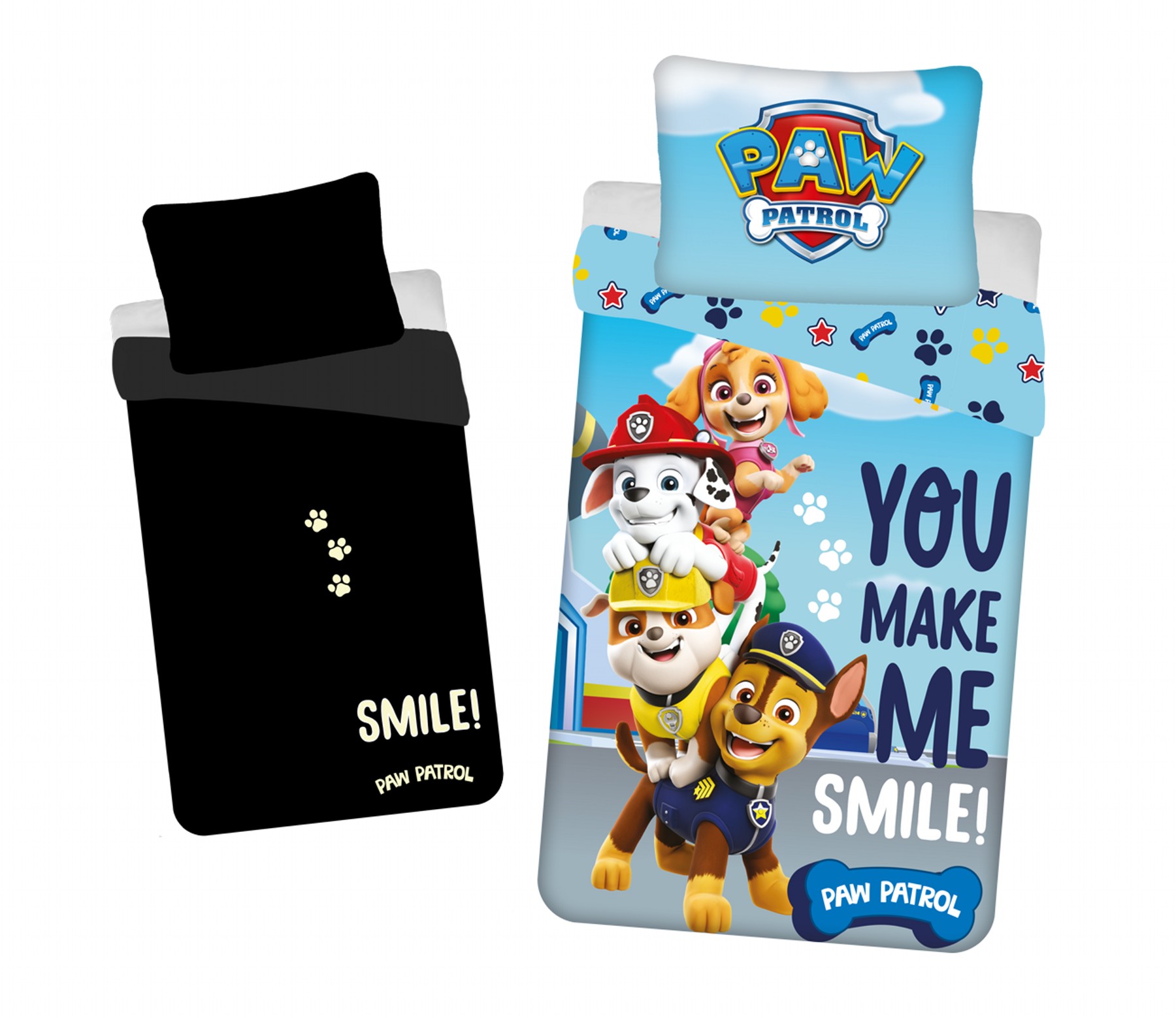 Levně Jerry Fabrics Povlečení Paw Patrol PP325 svítící efekt 140x200, 70x90 cm