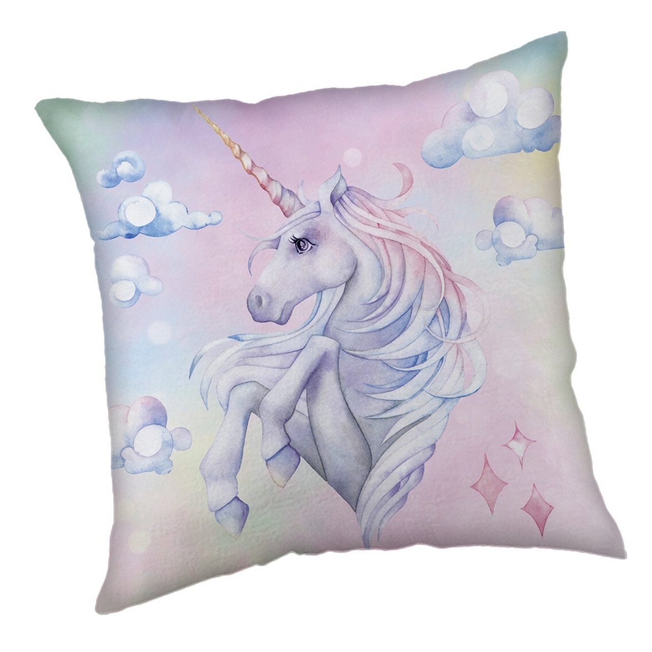 Jerry Fabrics Polštářek Unicorn Rainbow 40x40 cm