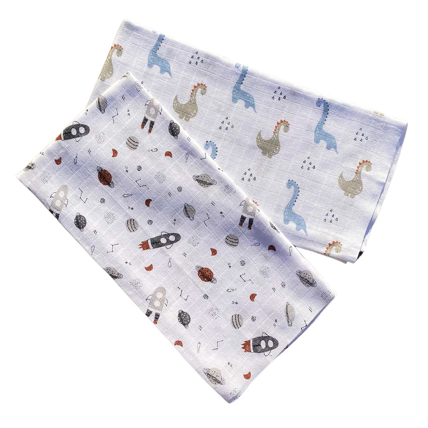 Prem International Dárkové pleny Vesmír a Brontosaurus (balení 2 ks) Varianta: Dárkové balení pleny Vesmír a Brontosaurus 70x70 cm (balení 2 ks)