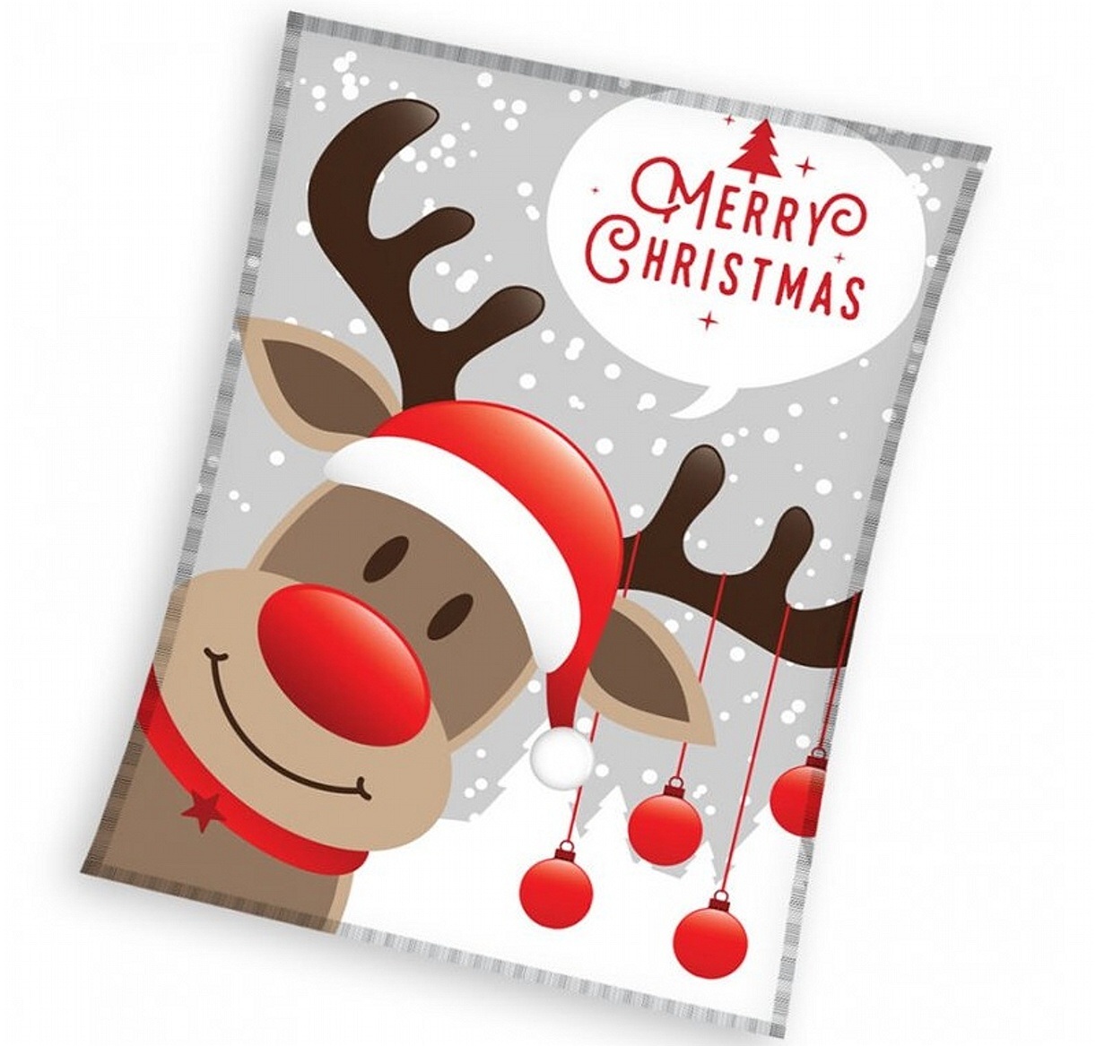 Carbotex Mikroflanelová vánoční deka Sob Rudolf Varianta: Mikroflanelová vánoční deka Sob Rudolf 150x200 cm