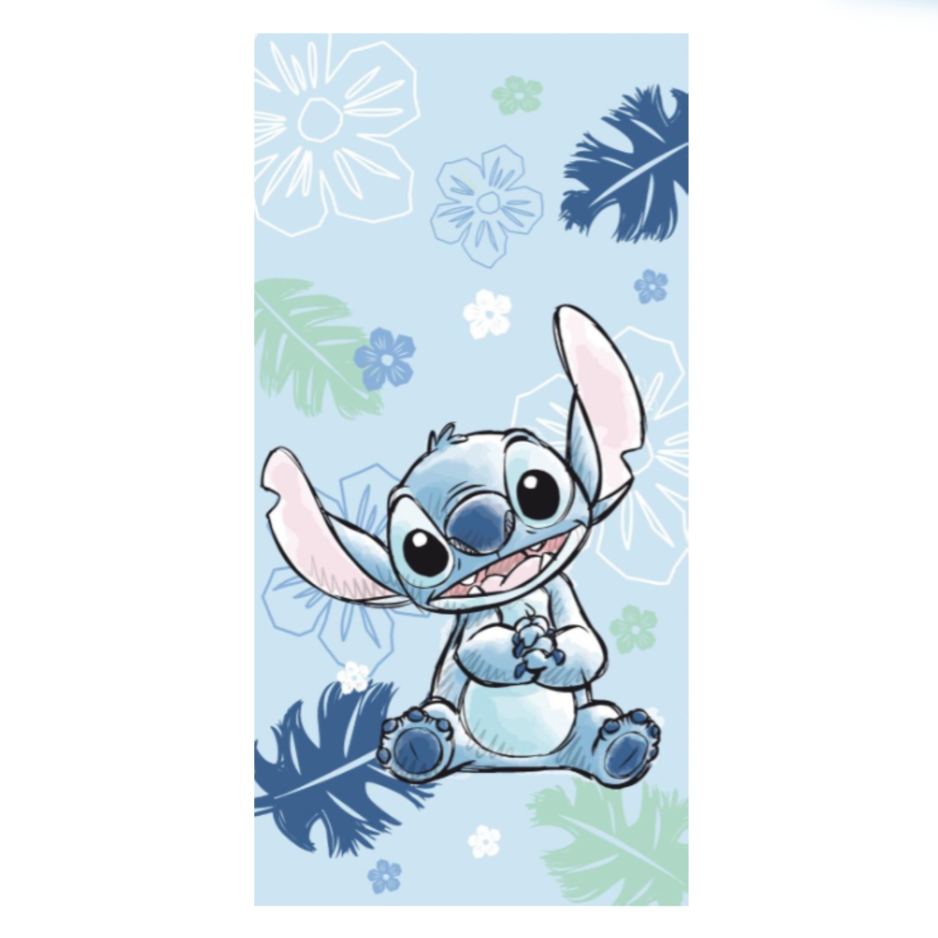 Levně Jerry Fabrics Osuška Lilo a Stitch Ohana blue 70x140 cm