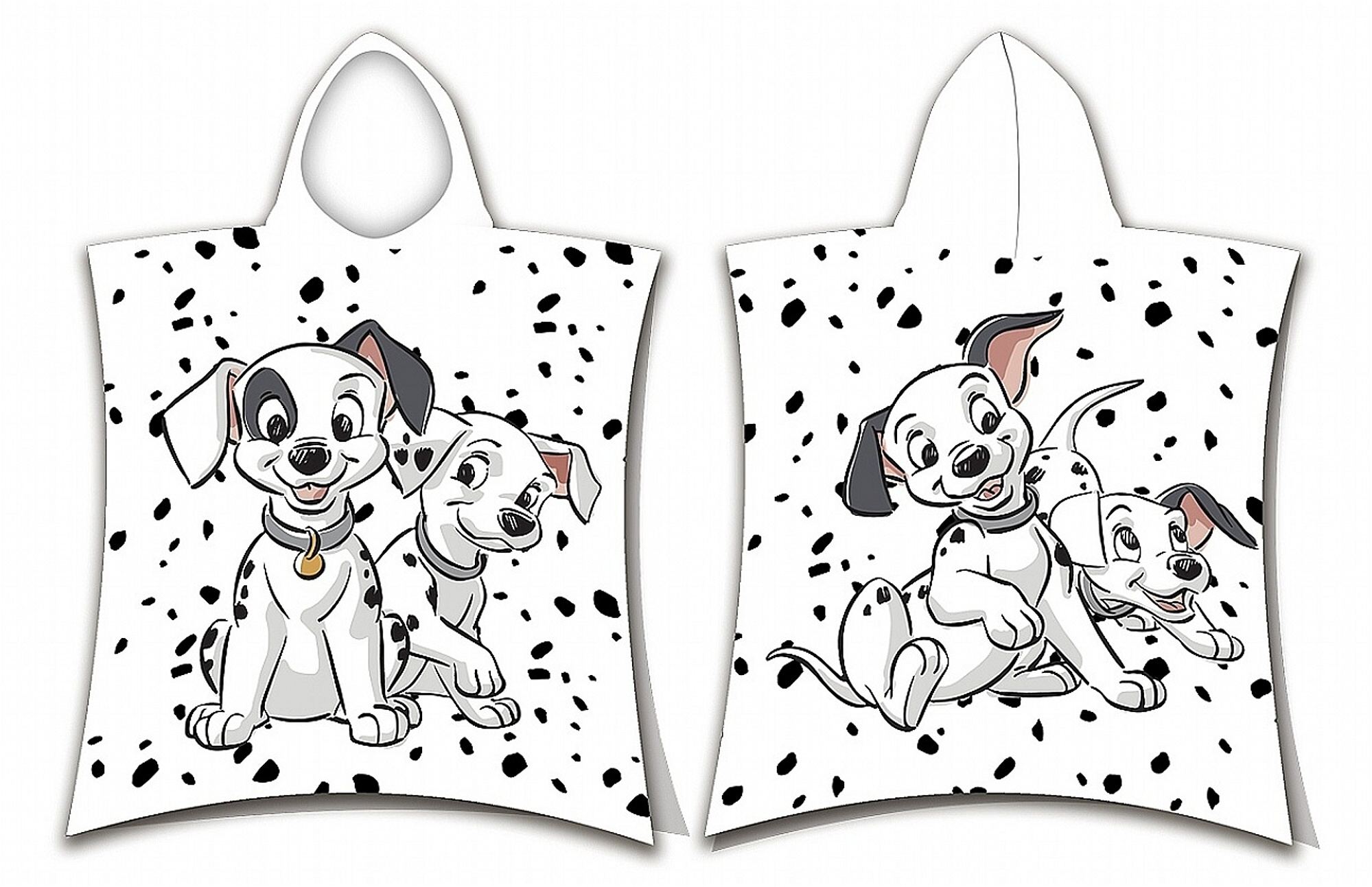 Levně Jerry Fabrics Plážová osuška pončo 101 Dalmatians 03 50x115 cm