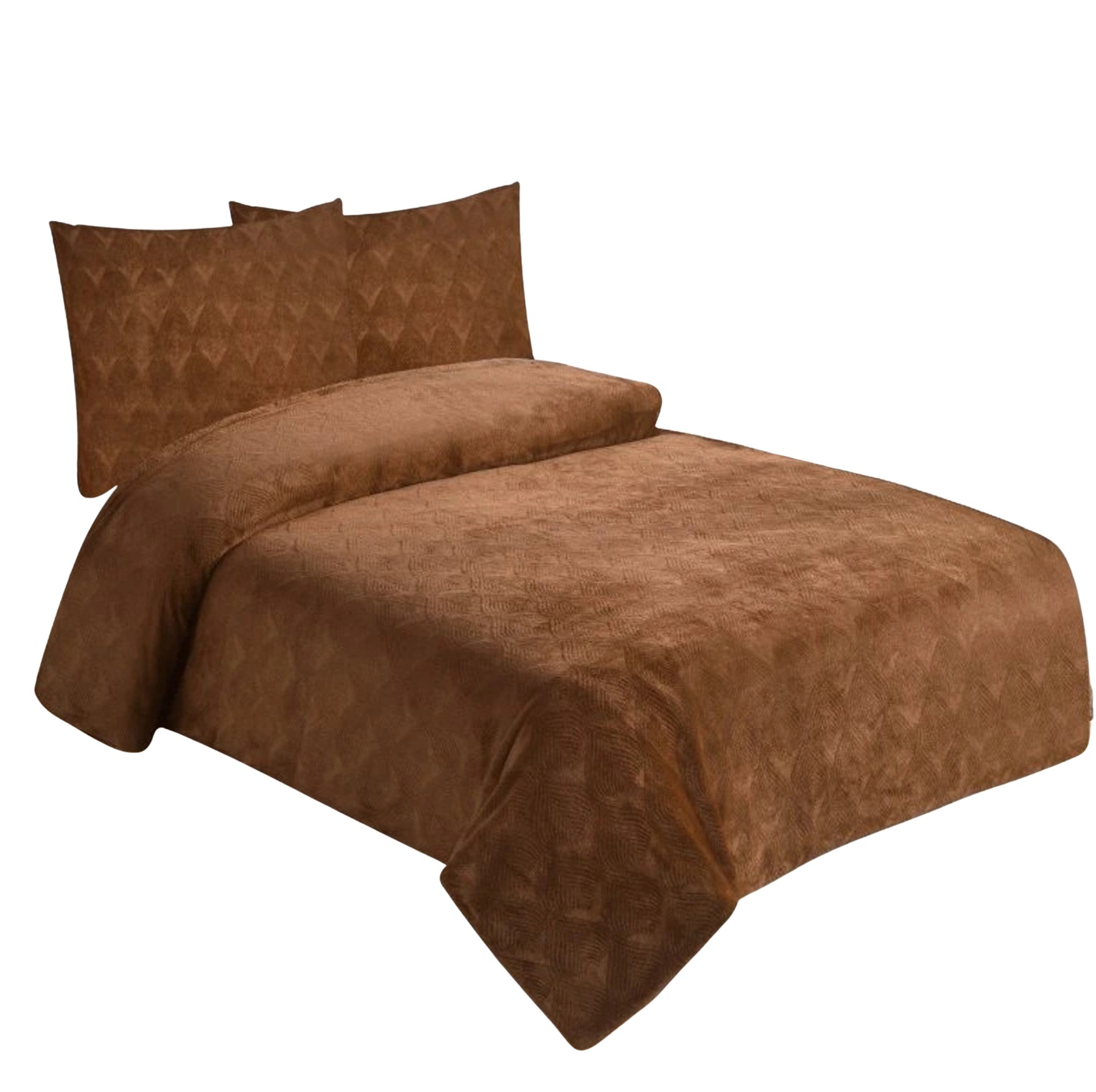 Jahu Povlečení mikroflanel struktura Listy oříšek Varianta: Povlečení mikroflanel struktura Listy oříšek 140x200, 70x90 cm