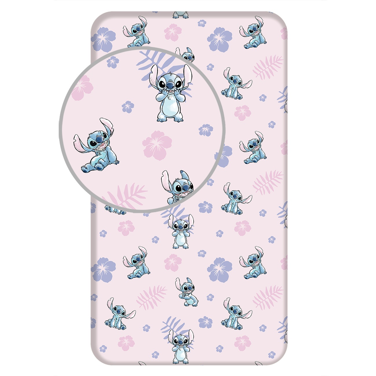 Levně Jerry Fabrics Prostěradlo Lilo and Stitch Pink 90x200x25 cm