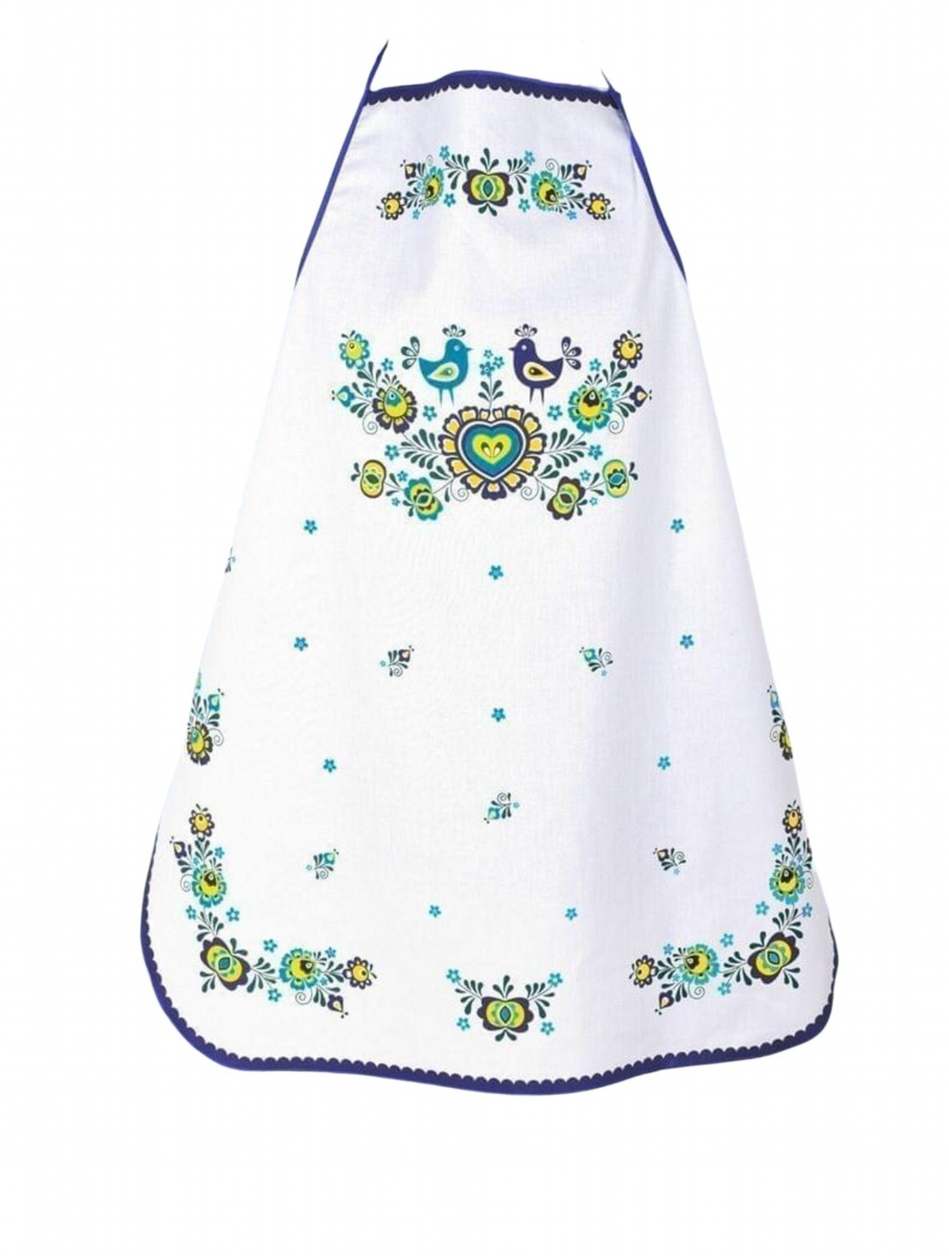 Forbyt Kuchyňská zástěra Folklor modrá Varianta: Kuchyňská zástěra Folklor modrá 64x76 cm