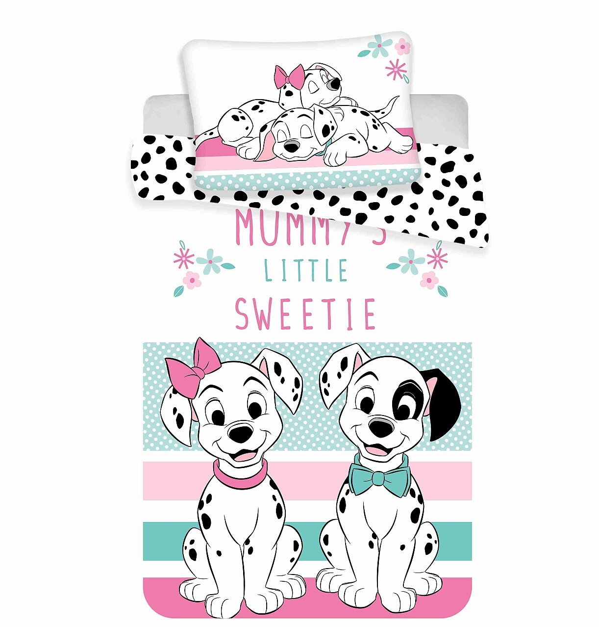 Levně Jerry Fabrics Povlečení do postýlky 101 Dalmatians baby 100x135, 40x60 cm