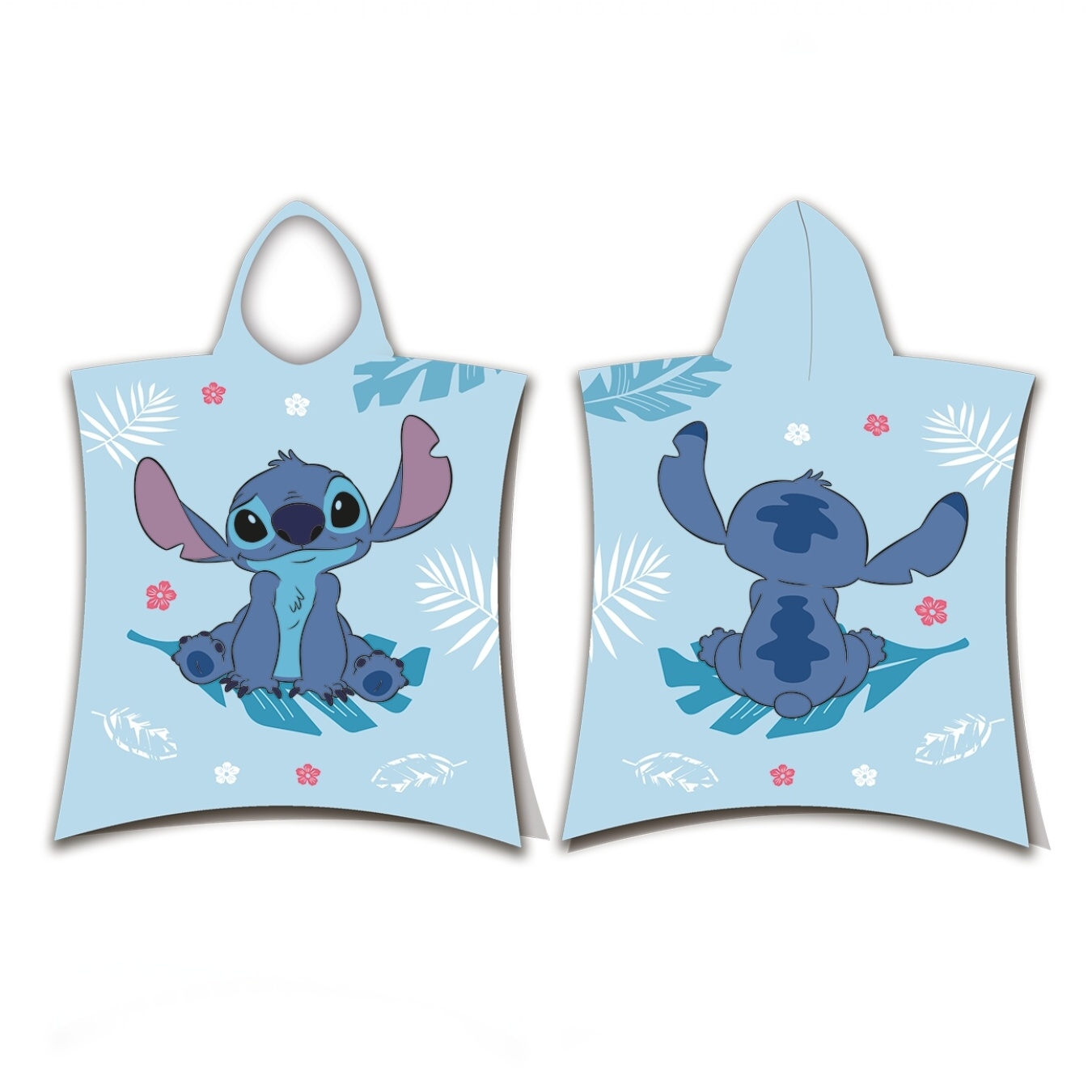 Levně Jerry Fabrics Plážová osuška pončo Lilo and Stitch Blue 50x115 cm