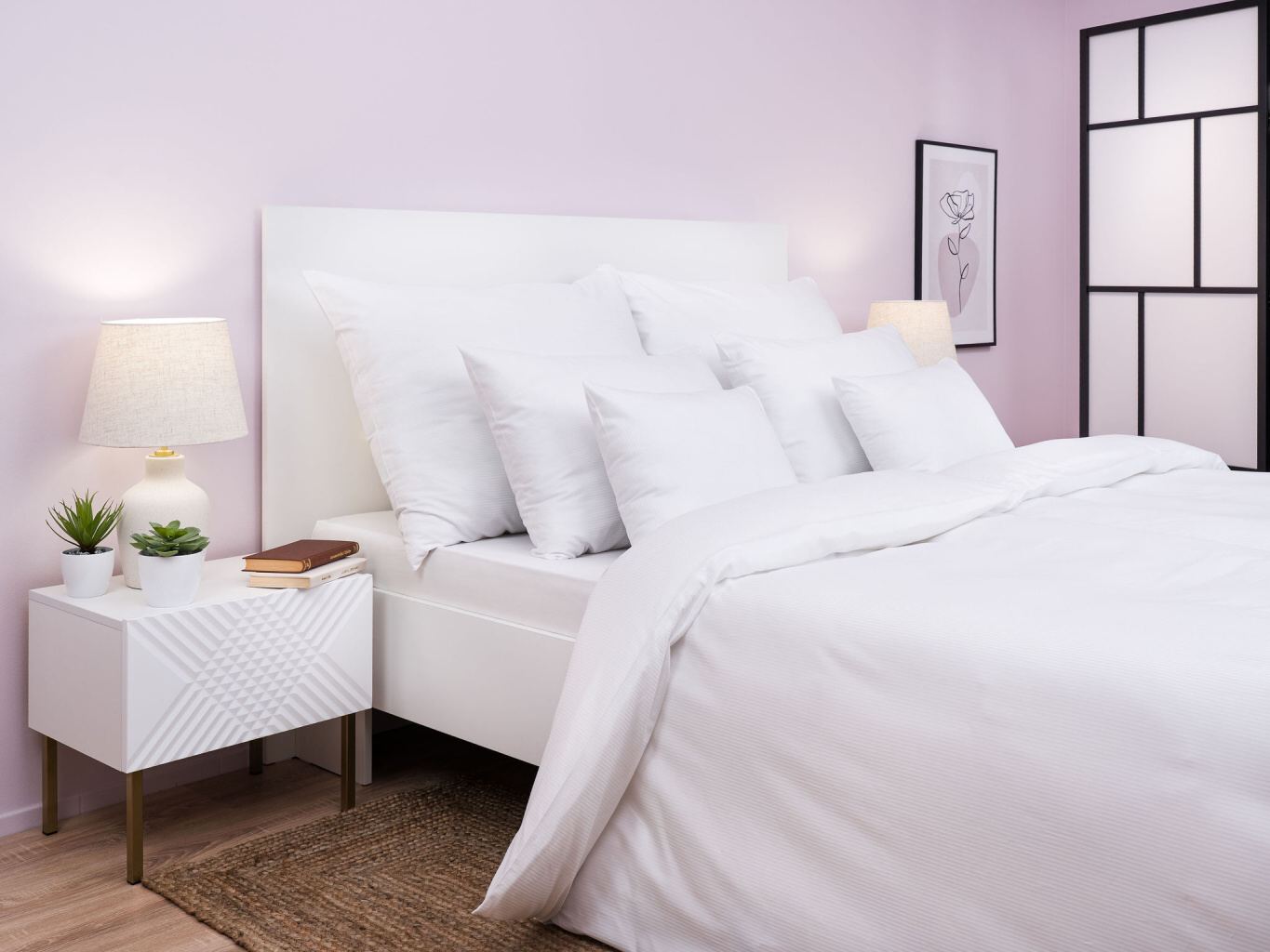 Dadka Povlečení atlas grádl bílý proužek 0,2 cm Varianta: Povlak na polštář atlas grádl bílý proužek 0,2 cm 40x50 cm