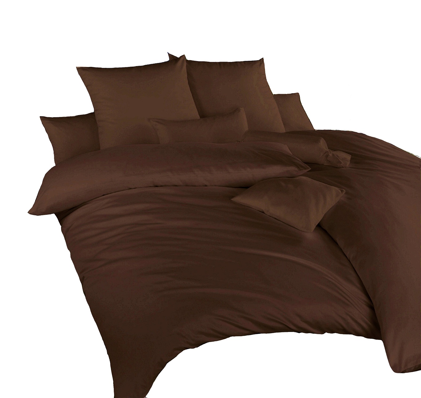 Dadka Povlečení satén hnědá Varianta: Povlečení satén hnědá 140x200, 70x90 cm