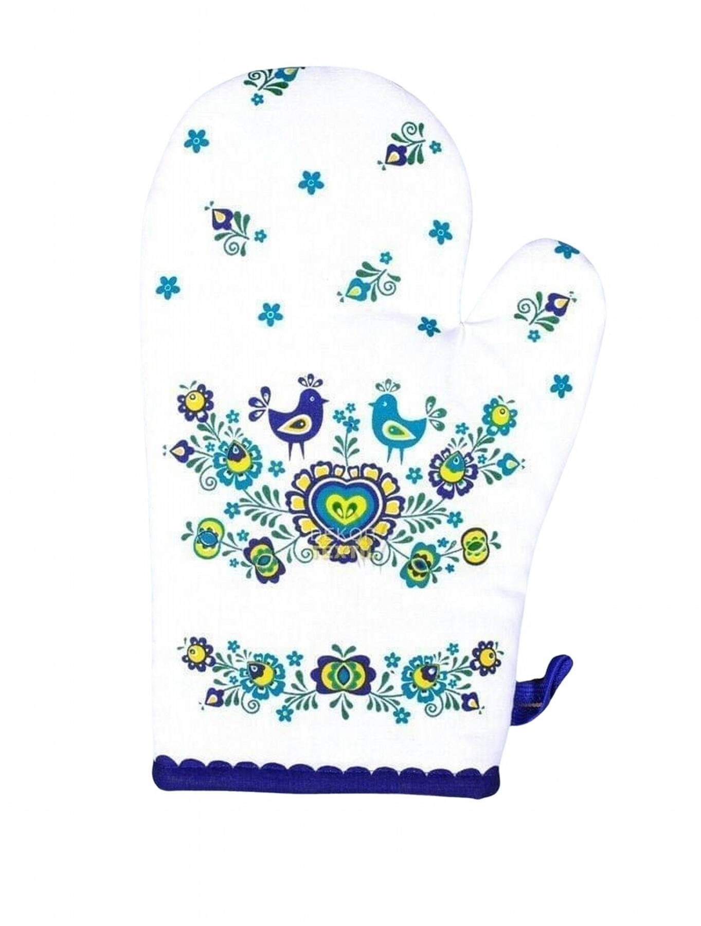 Levně Forbyt Kuchyňská chňapka Folklor modrá, 1 ks