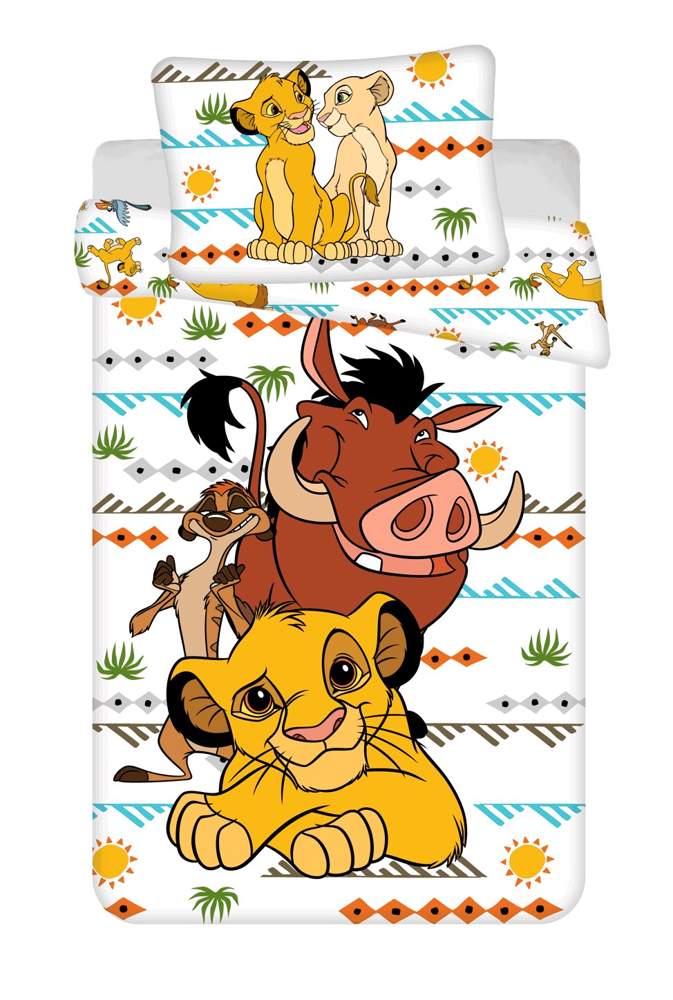 Levně Jerry Fabrics Povlečení Lion King Afrika 140x200, 70x90 cm
