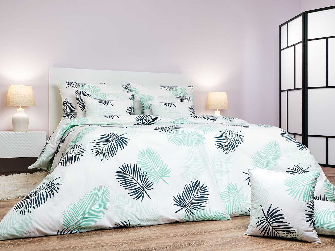 Dadka Povlečení flanel Peříčka mentol Varianta: Povlečení flanel Peříčka mentol 140x200, 70x90 cm