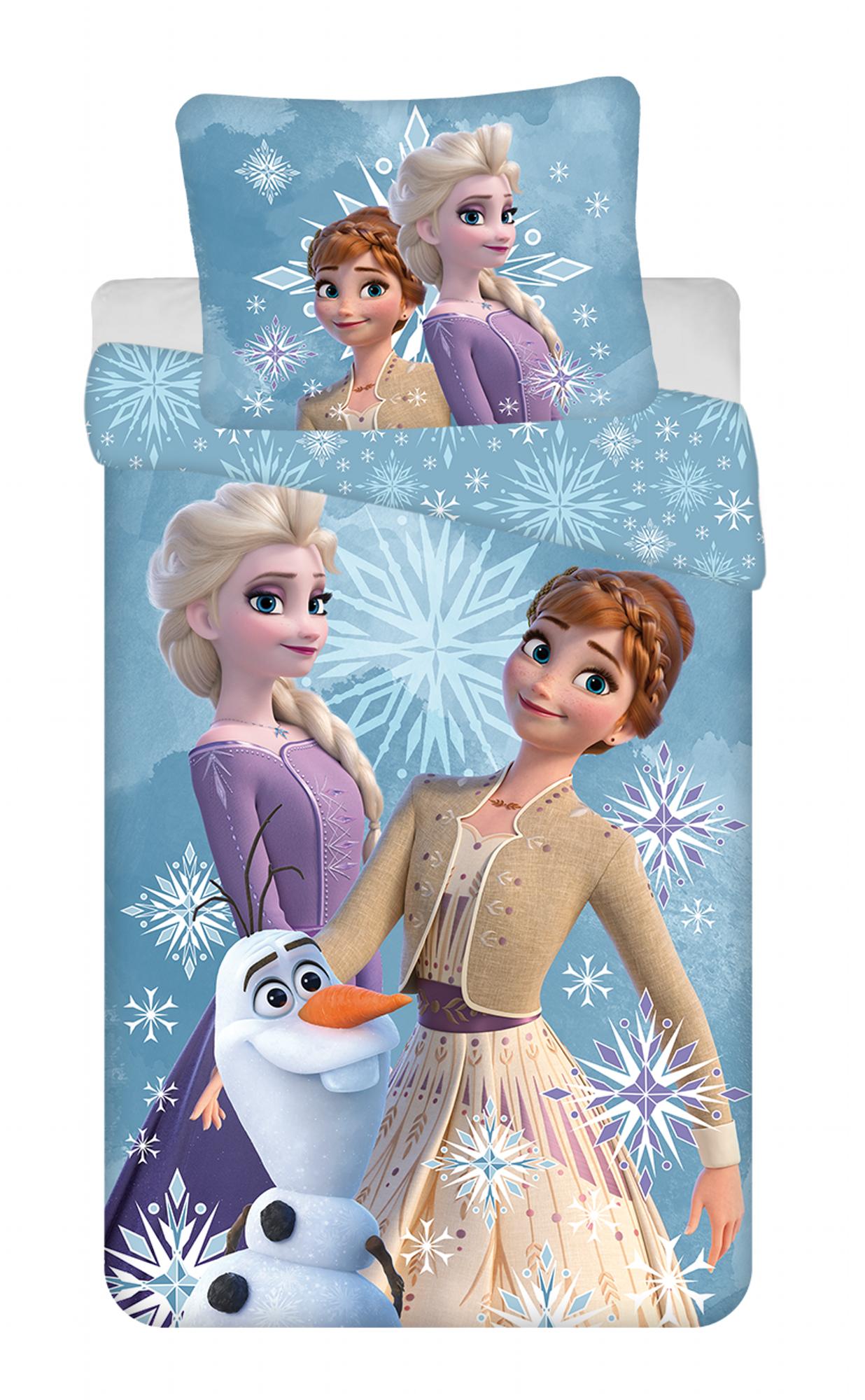 Jerry Fabrics Povlečení Frozen White Snowflake Varianta: Povlečení Frozen White Snowflake 140x200, 70x90 cm