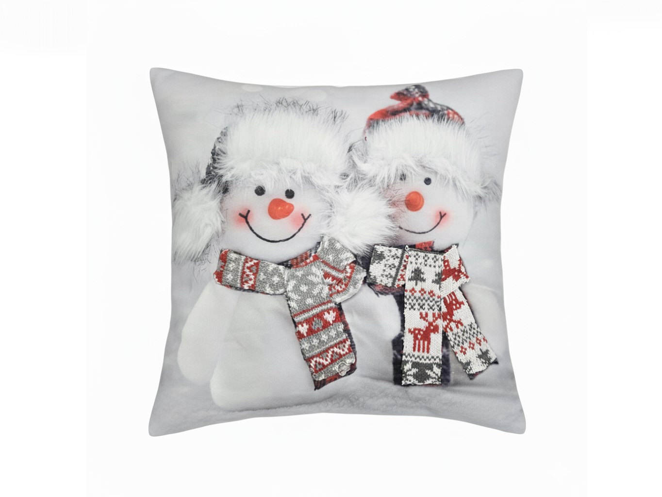 Forbyt Vánoční povlak Dva sněhuláci 3D CYHA7370MW Varianta: Vánoční povlak Dva sněhuláci 3D CYHA7370MW 40x40 cm