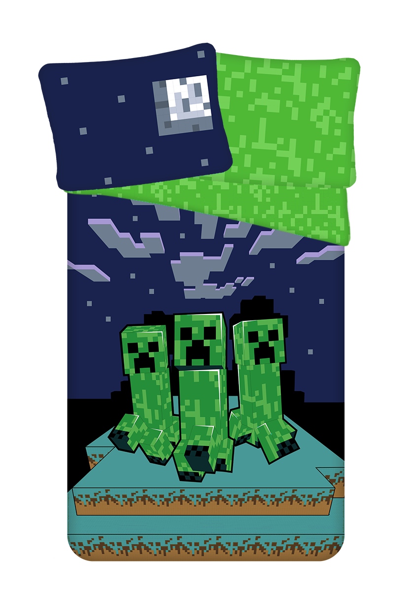 Levně Jerry Fabrics Povlečení bavlna Minecraft Sssleep Tight 140x200, 70x90 cm
