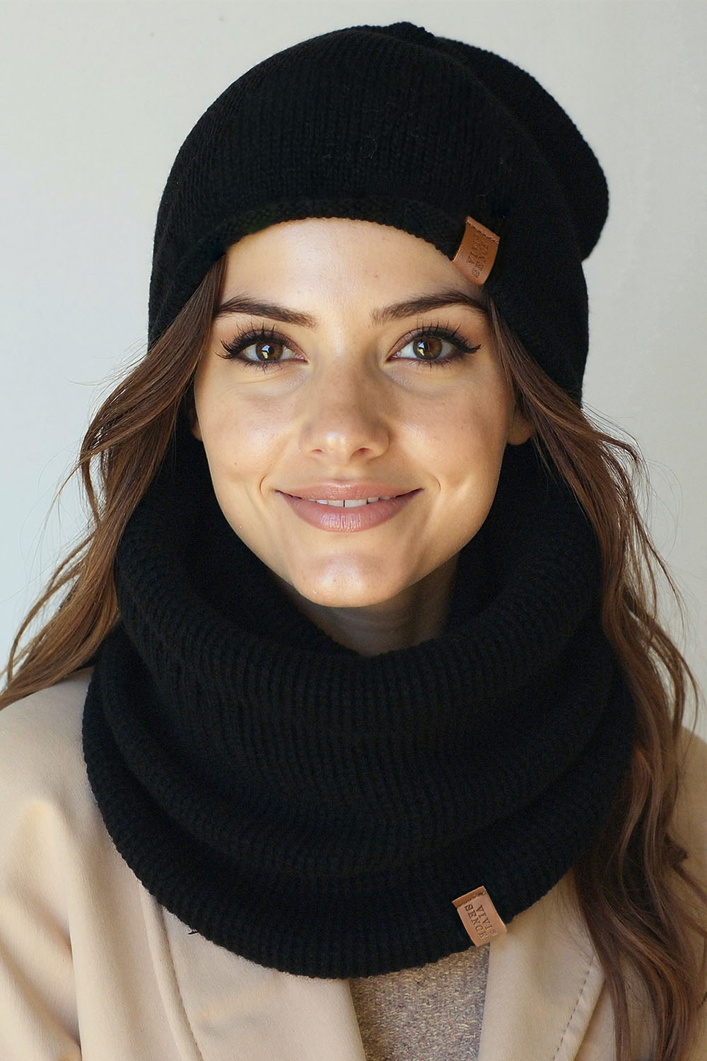 Šála Vivisence 7115 Merino Barva: Černá, Velikost: UNI