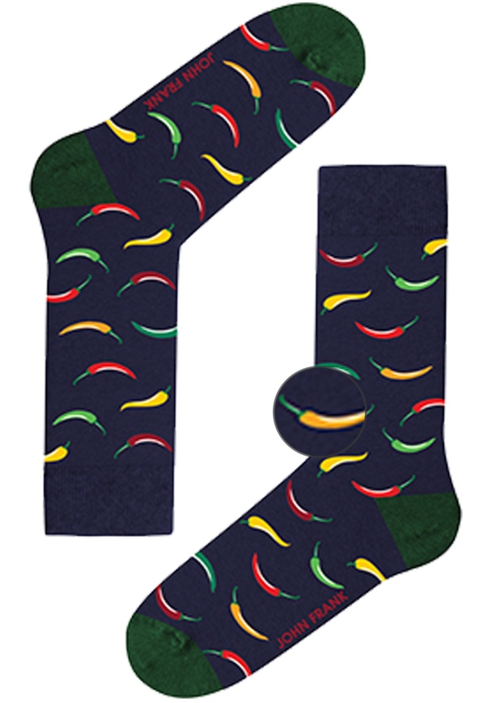 Pánské ponožky John Frank JFLSFUN47 Barva: Modrá - tmavě, Velikost: UNI