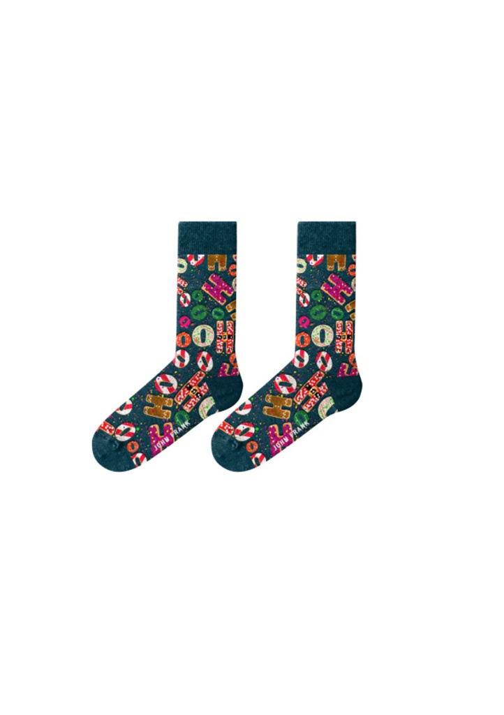 Pánské ponožky John Frank JFLSFUN-CH32 Barva: Modrá, Velikost: UNI