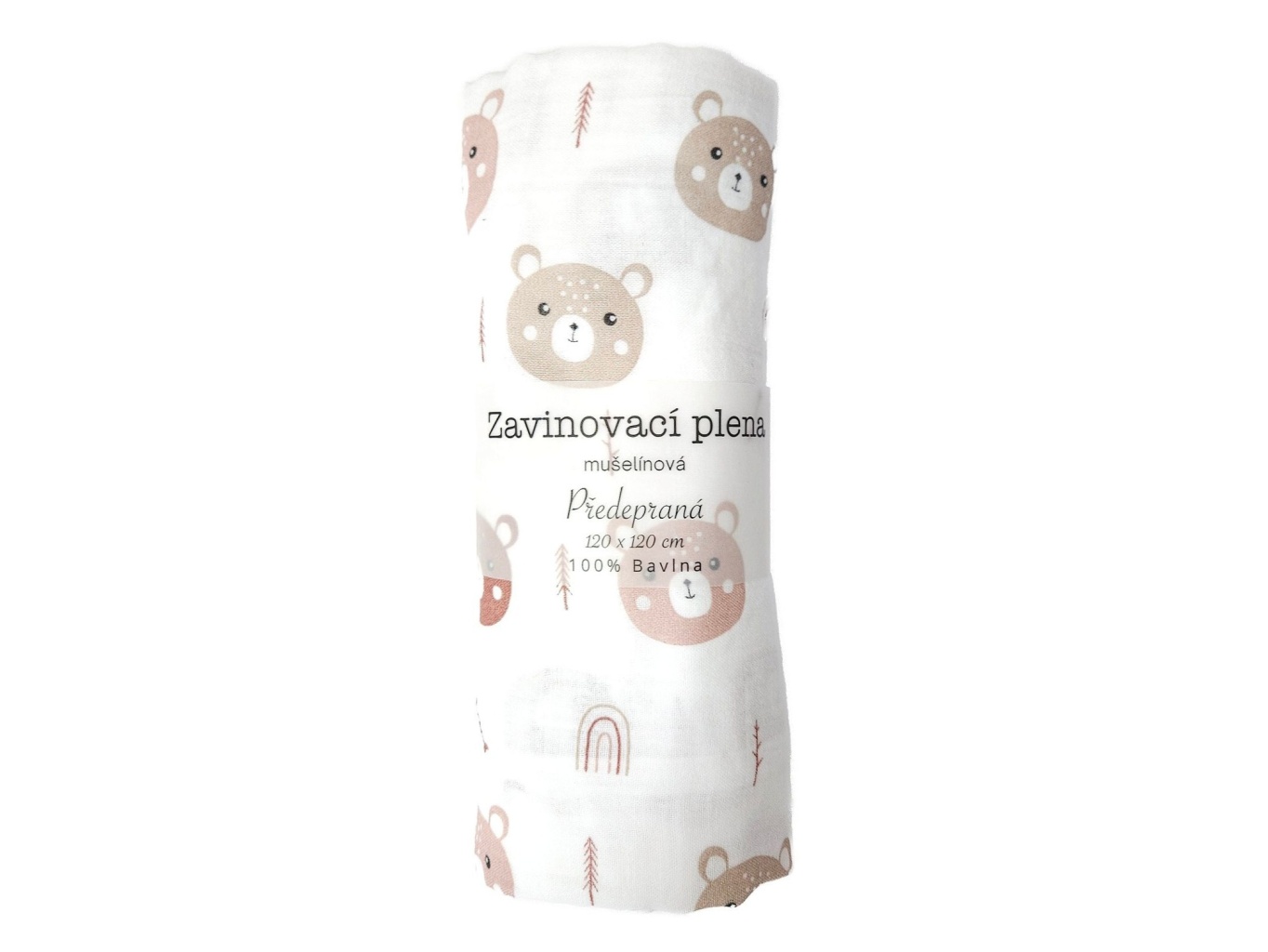 Prem International Zavinovací plena 120x120 cm Méďa šíp (balení 1 ks)