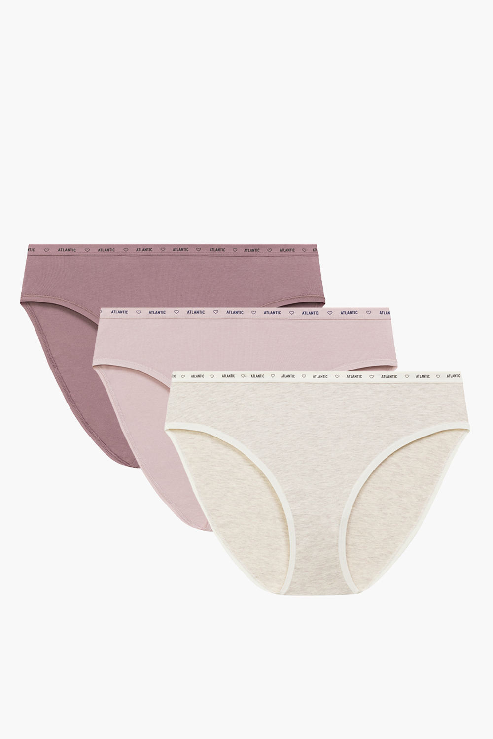 Dámské kalhotky Atlantic 3CLP-010 3-pack Barva: Růžová, Velikost: 2XL