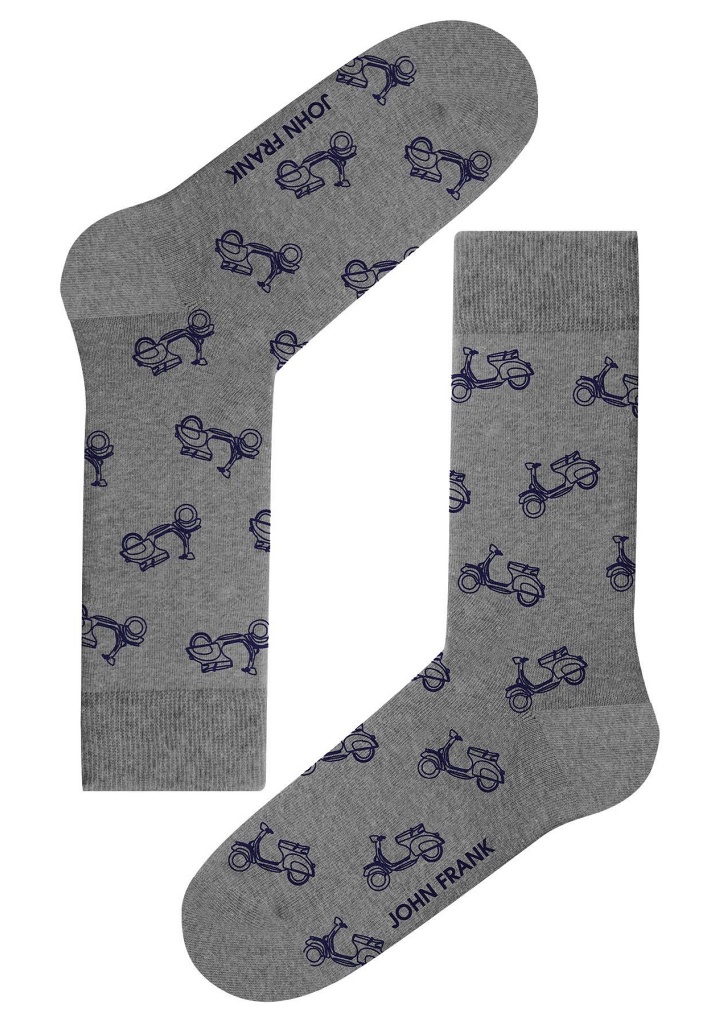 Pánské ponožky John Frank JFLSEF14 Barva: Šedá, Velikost: UNI