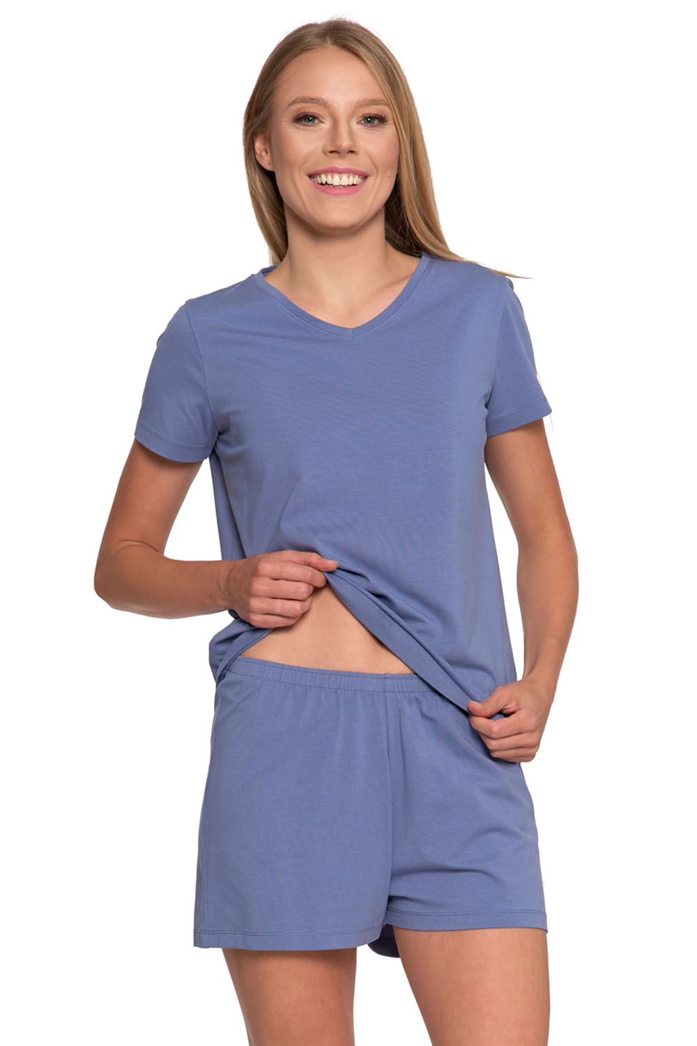 Dámské pyžamo Moraj PDD2800-005 Barva: Modrá, Velikost: M