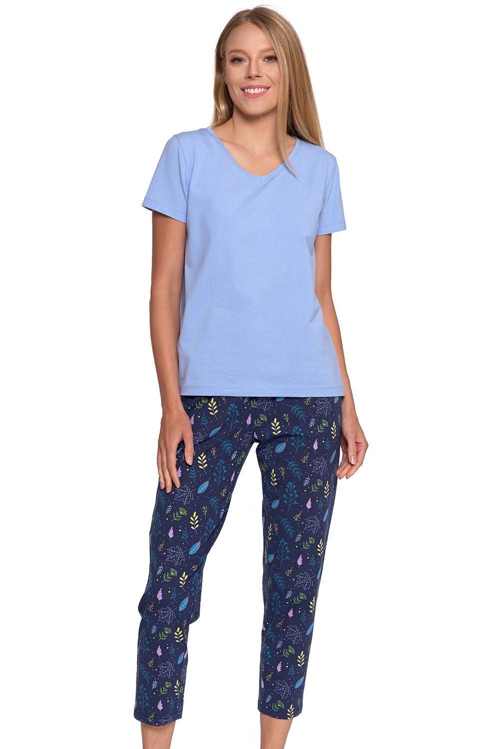 Dámské pyžamo Moraj PDD4600-018 Barva: Modrá, Velikost: L