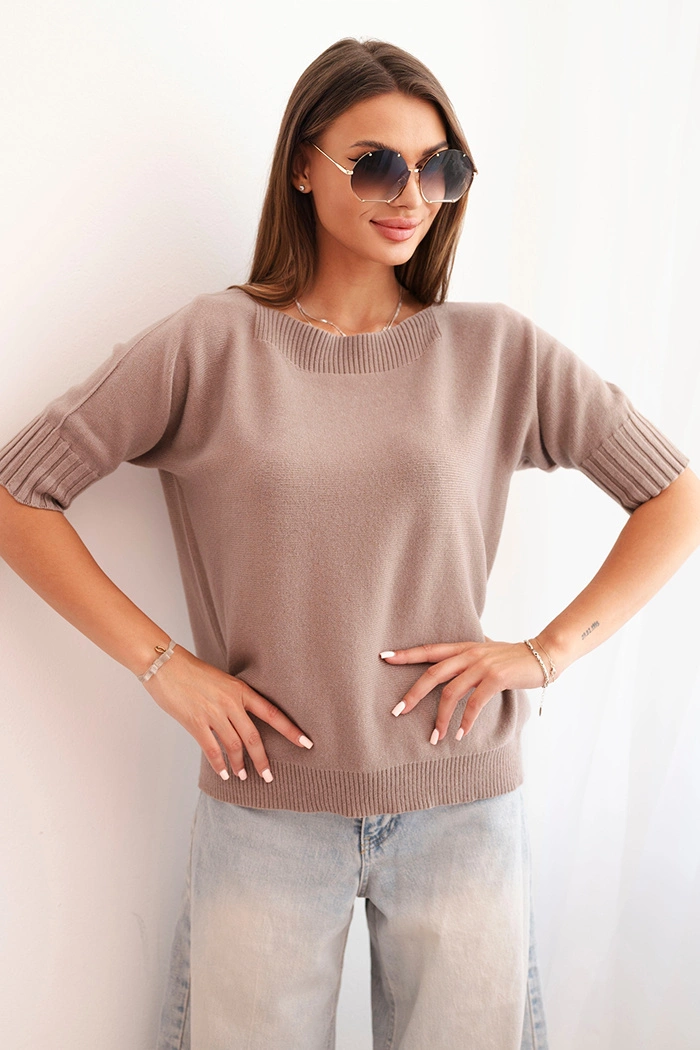 Dámský svetr z viskózy s krátkým rukávem fango UNI