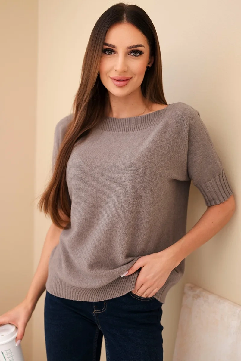 Dámský svetr z viskózy s krátkým rukávem fango UNI