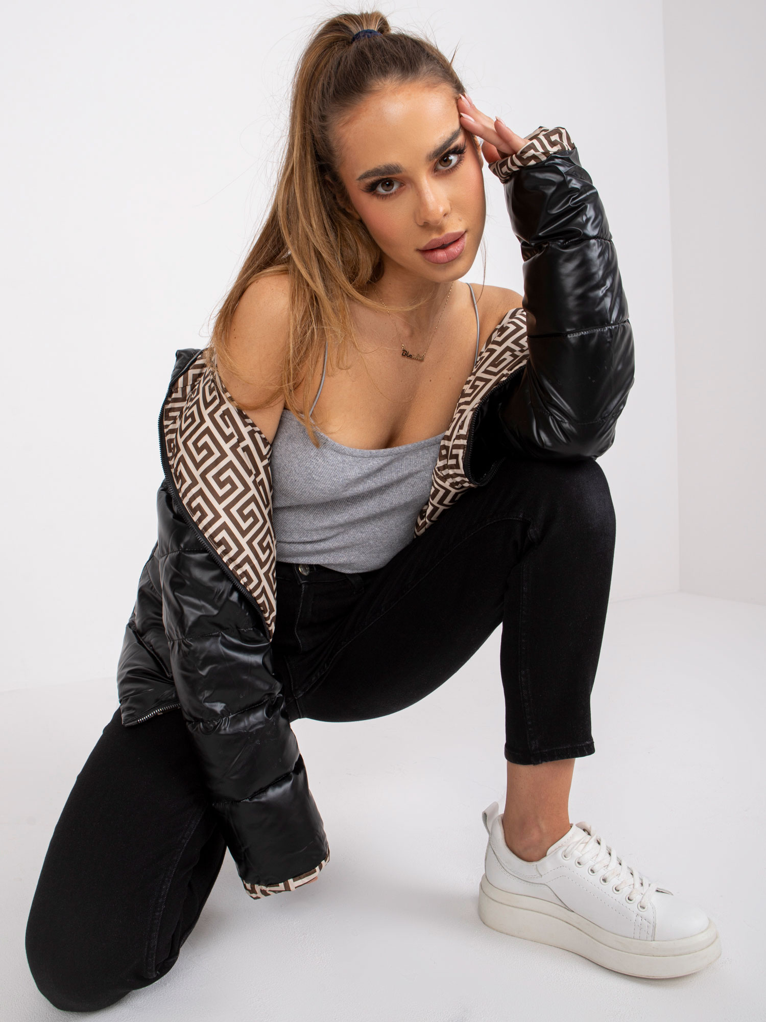 YUPS Dámská přechodová bunda YP-KR-cx4290.99P oboustranná Barva: Černá, Velikost: M