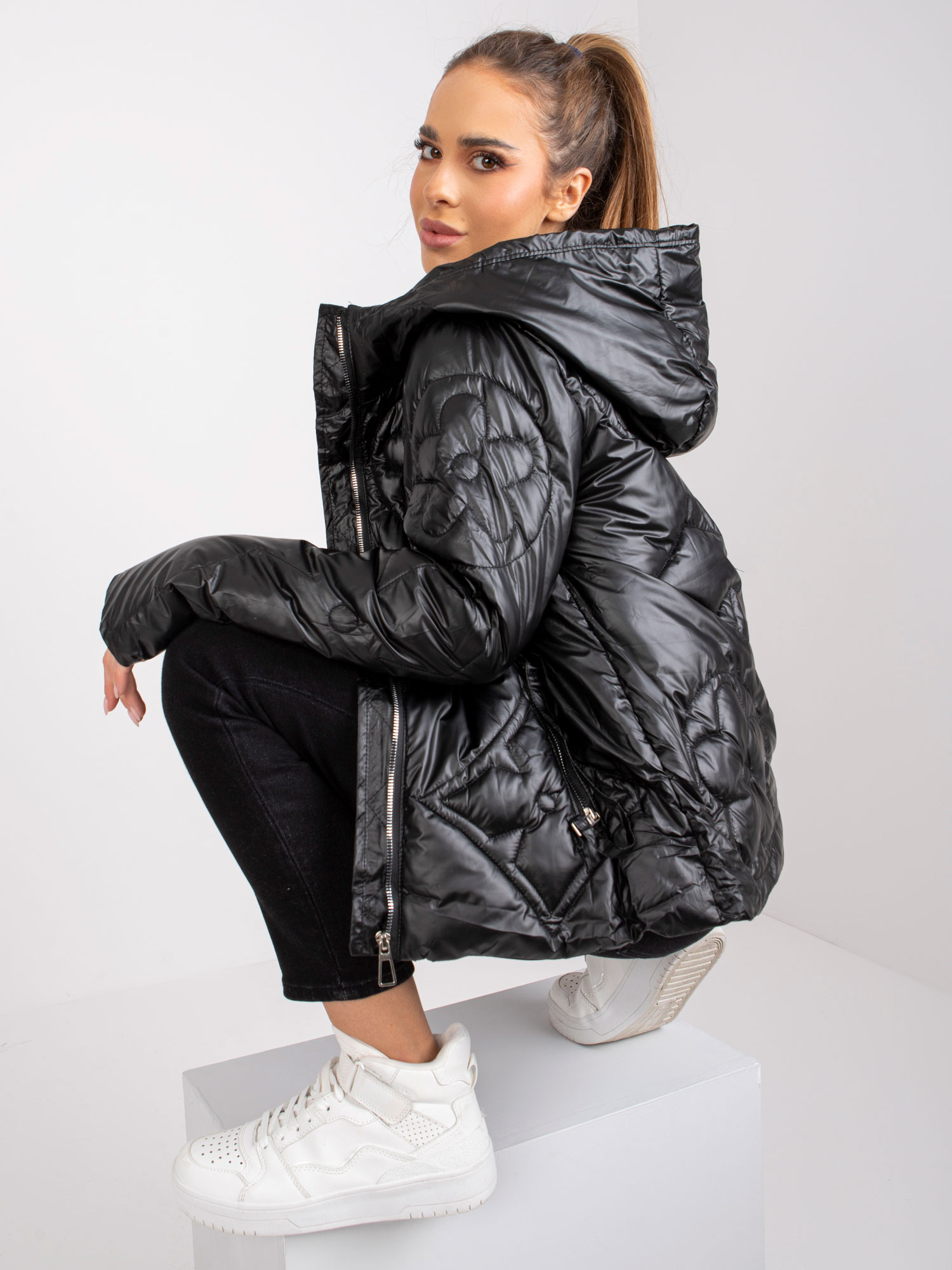 YUPS Kurtka-YP-KR-cx4292.98P-czarny Barva: Černá, Velikost: 2XL