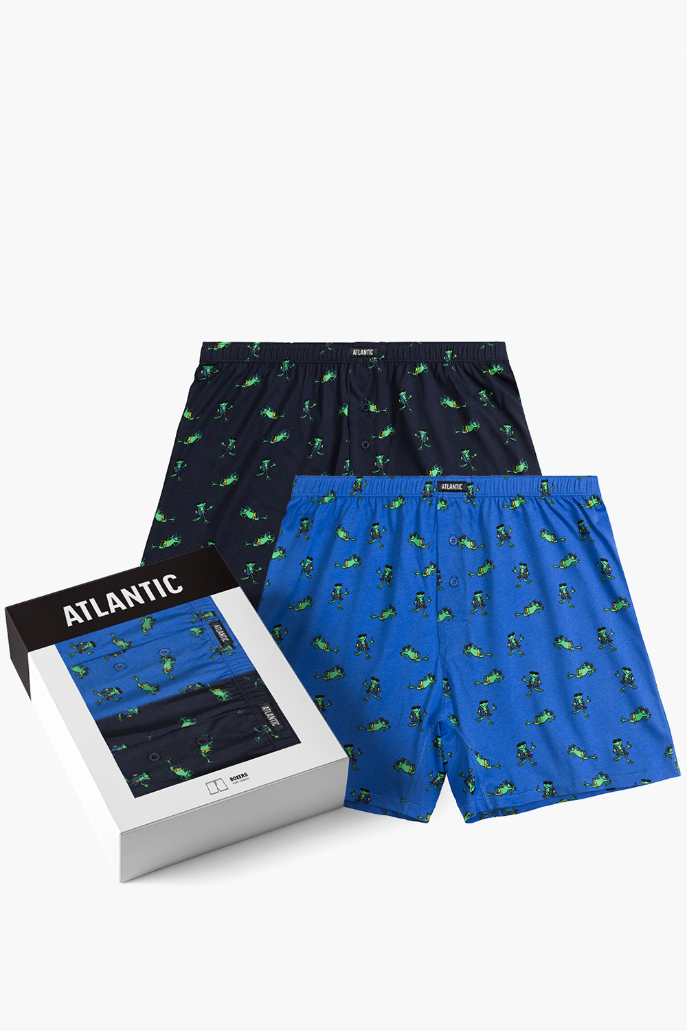 Trenýrky Atlantic 2MBH-006 2 pcs Barva: Modrá - tmavě, Velikost: S