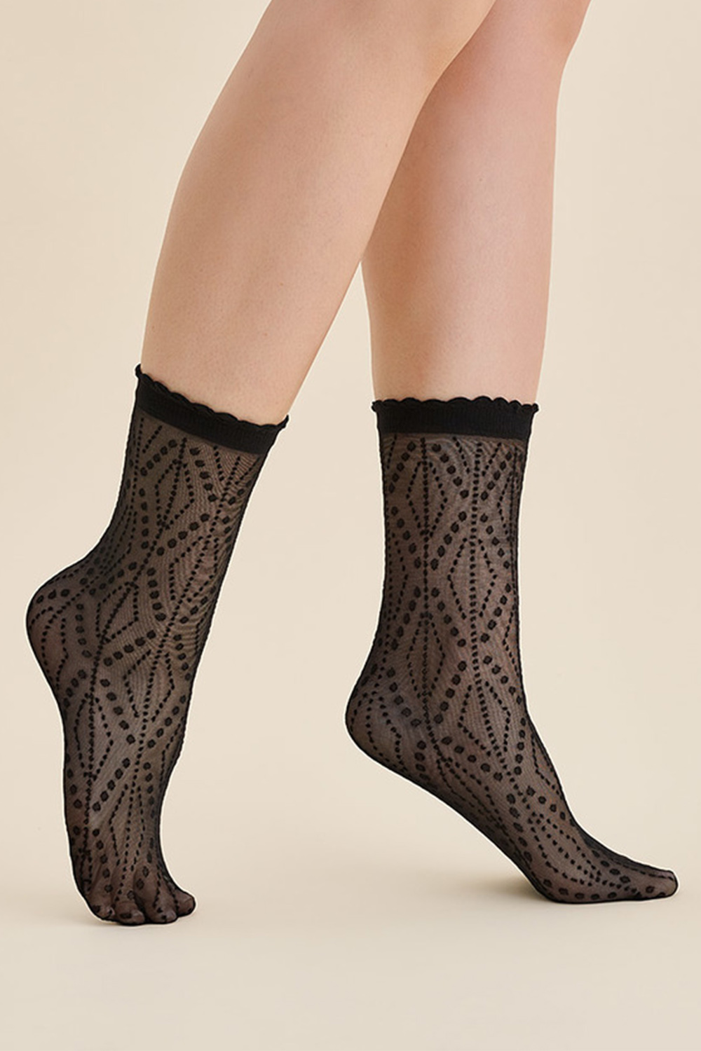 TENKÉ PONOŽKY - VZOR LOMA NERO UNI