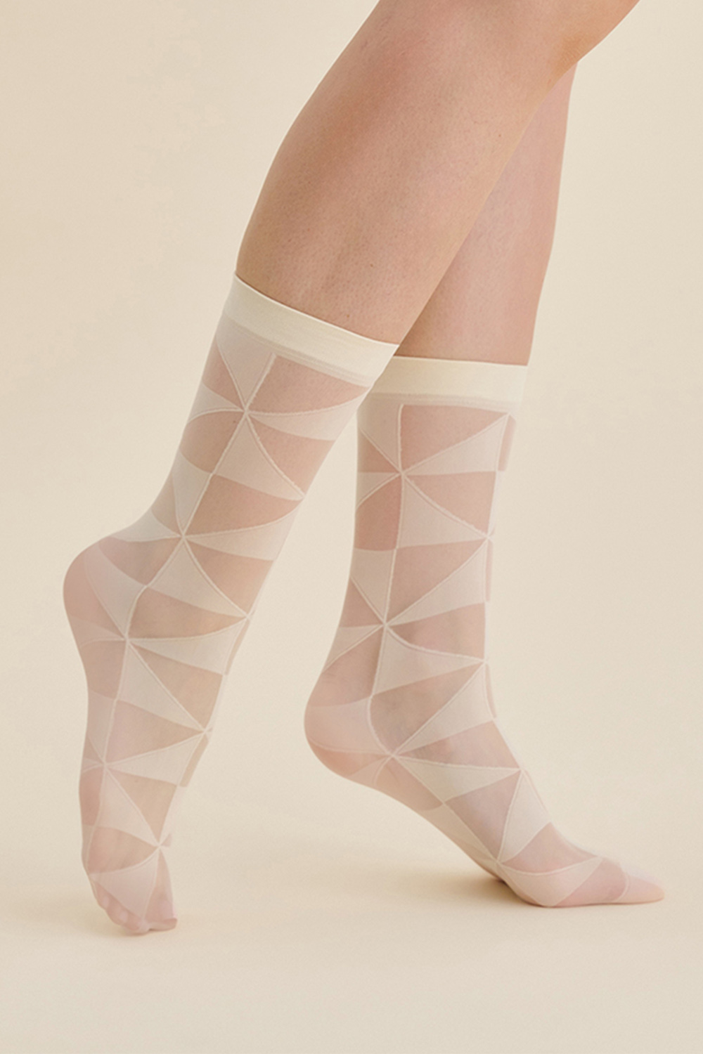 TENKÉ PONOŽKY - VZOR PANTOFLE ECRI UNI