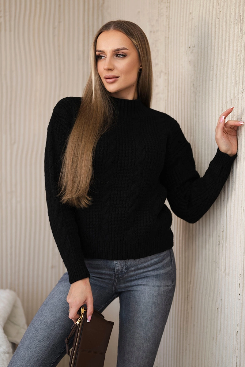 Kesi Svetr Valentina se stojáčkem Barva: Černá, Velikost: UNI