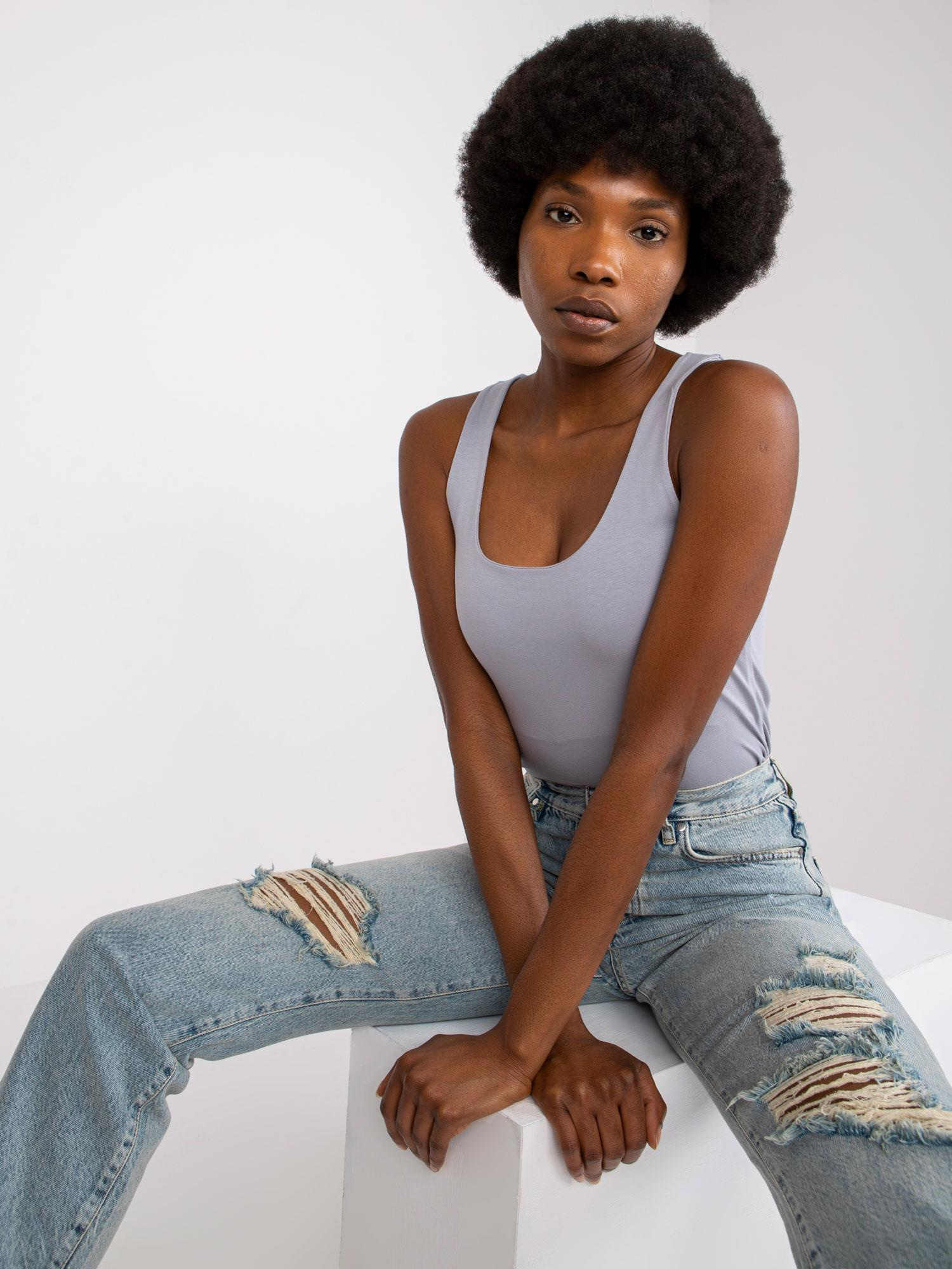 BASIC FEEL GOOD Top-AP-TP-A-005 Barva: Šedá, Velikost: S