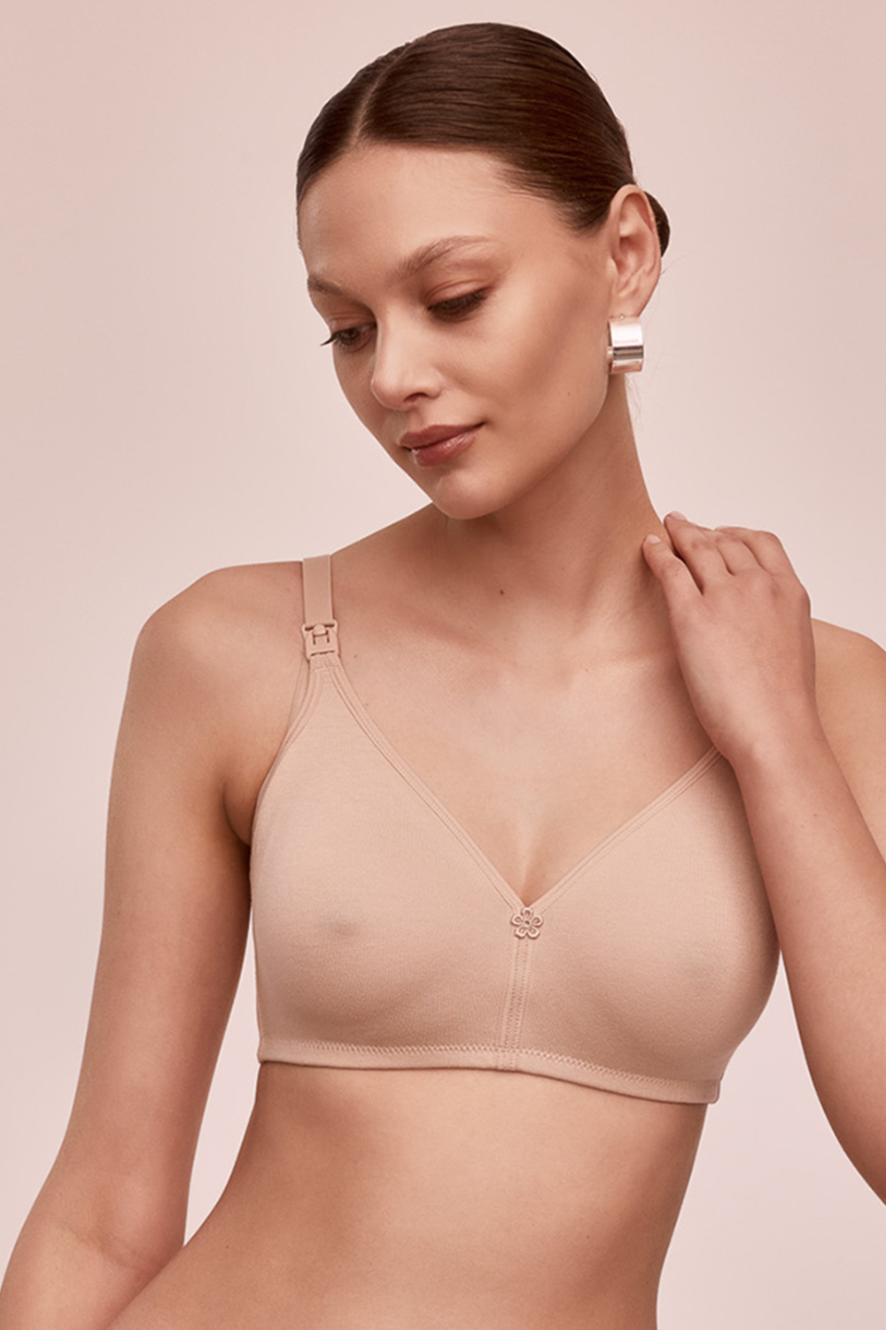 Kojící podprsenka Alles Mama Easy M Barva: Béžová, Velikost: 75H