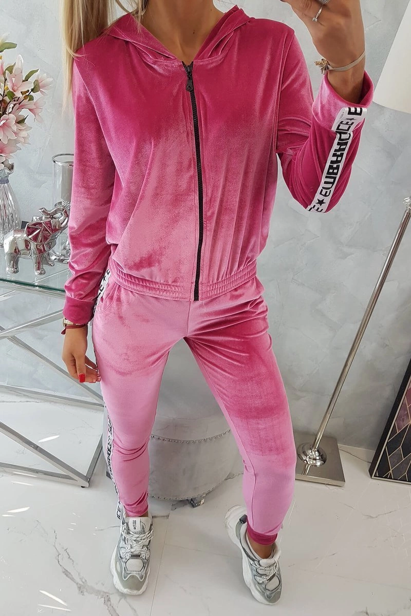 Kesi Velurová souprava s ozdobnými stuhami červená Barva: Fialová, Velikost: UNI