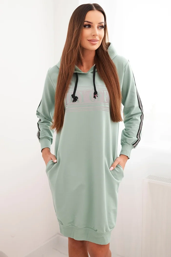 Kesi Šaty s reflexním potiskem černé Barva: Tyrkysová, Velikost: UNI