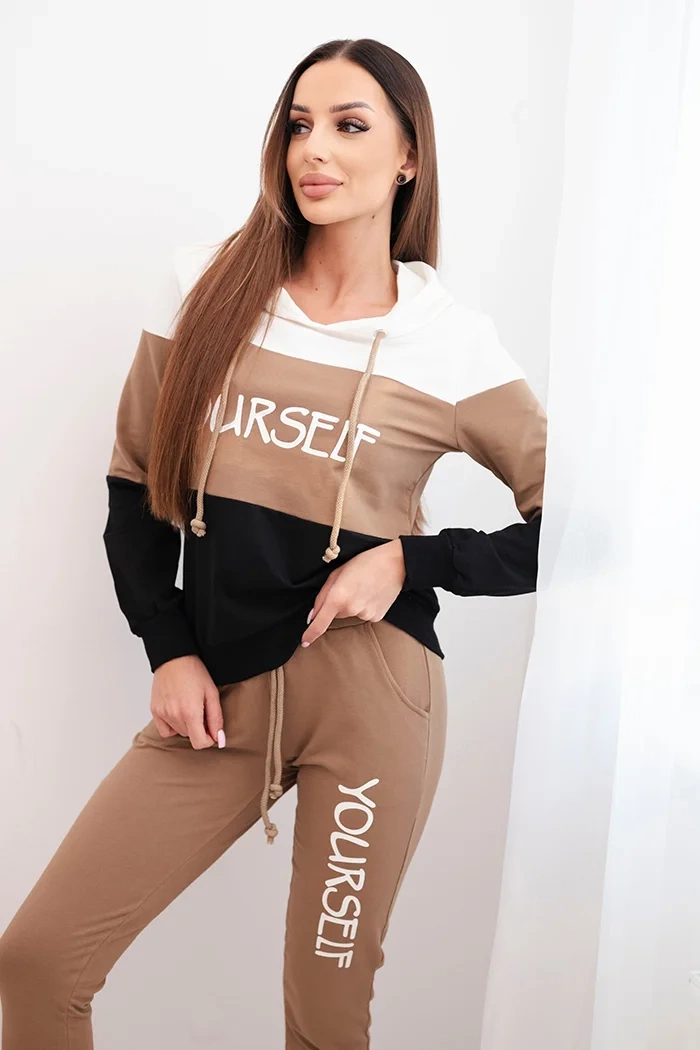 Kesi Dámská tepláková souprava Sama Barva: Ecru || Camelová, Velikost: UNI