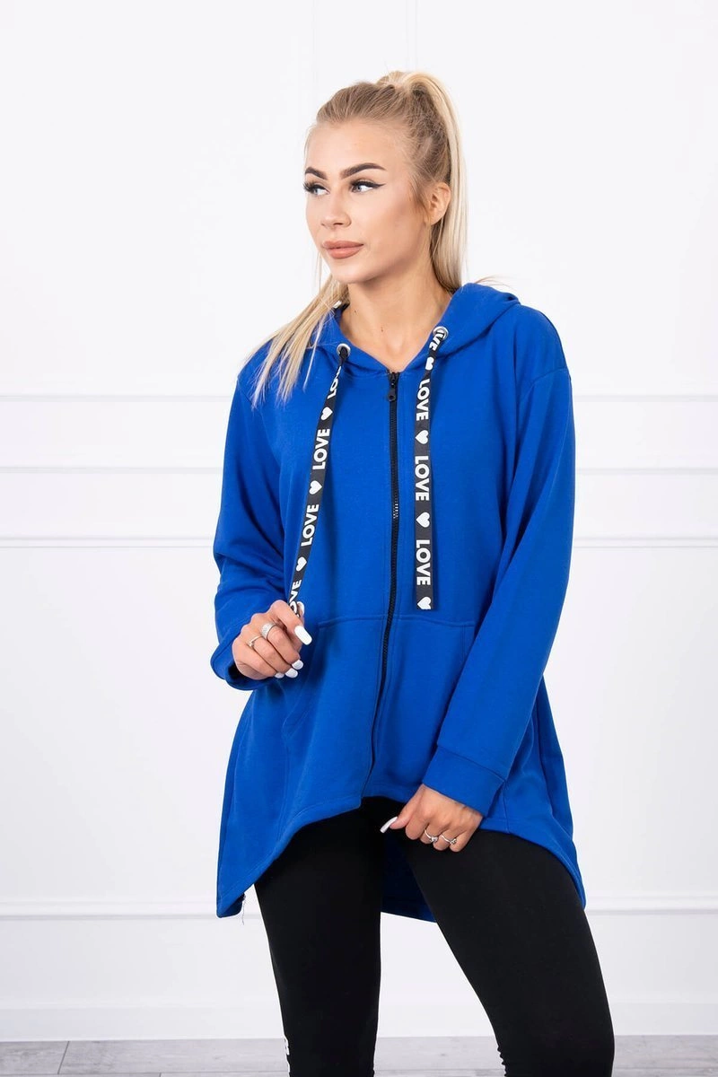 Kesi Mikina s kapucí a delšími zády Barva: Fialová, Velikost: UNI