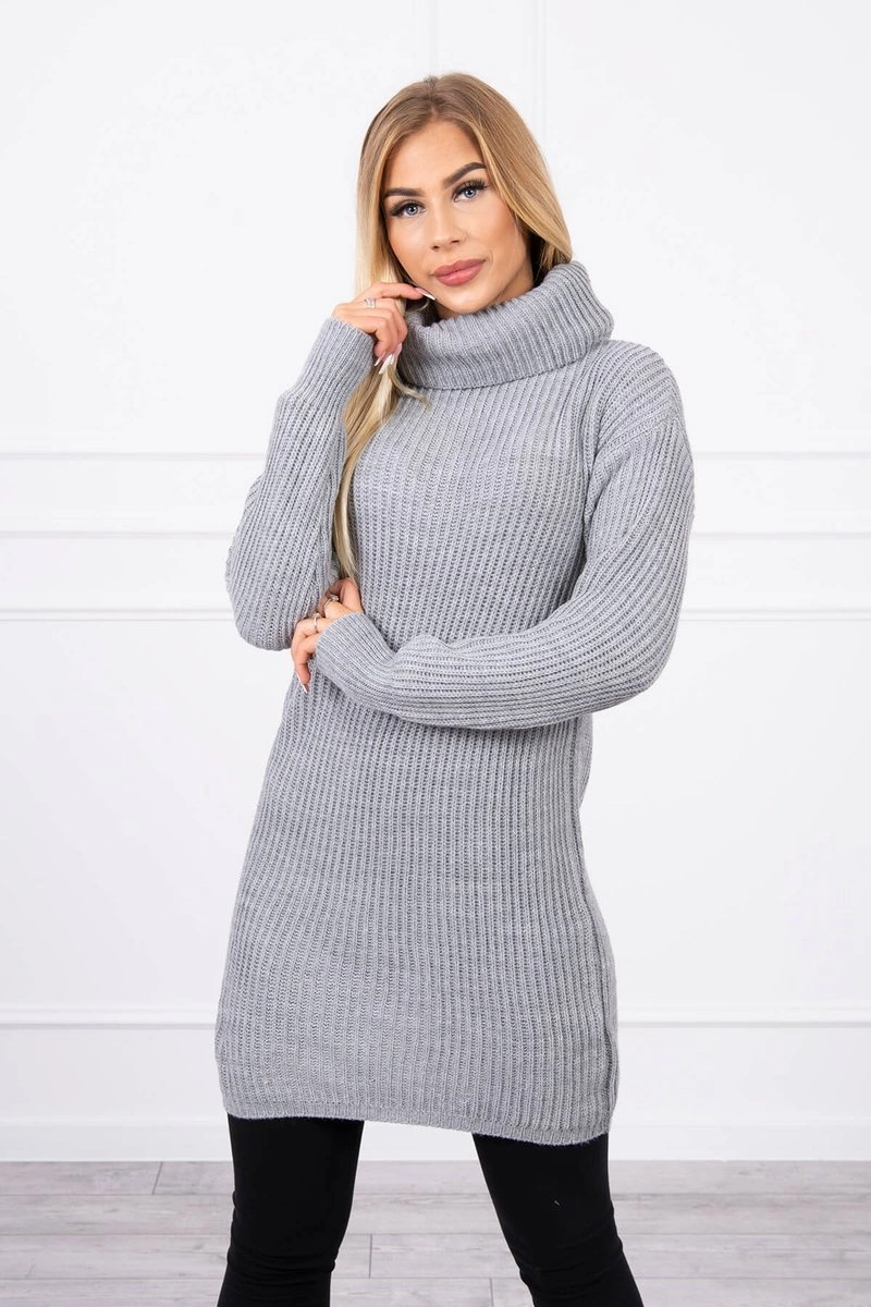 Kesi Svetr s rolákem černý Barva: Šedá, Velikost: UNI