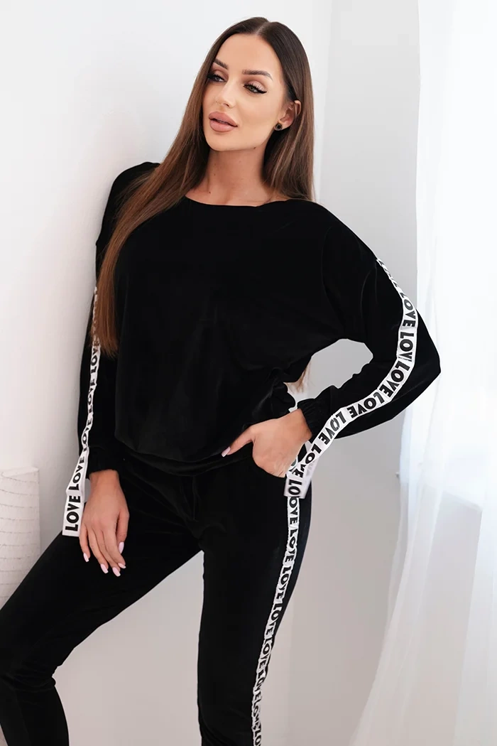 Kesi Velurová souprava Love grey Barva: Černá, Velikost: UNI