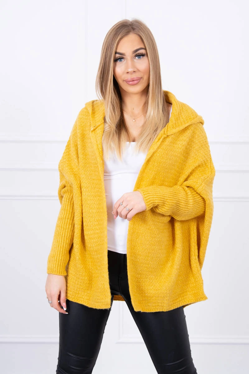 Kesi Svetr s kapucí a netopýřími rukávy Barva: Žlutá, Velikost: UNI