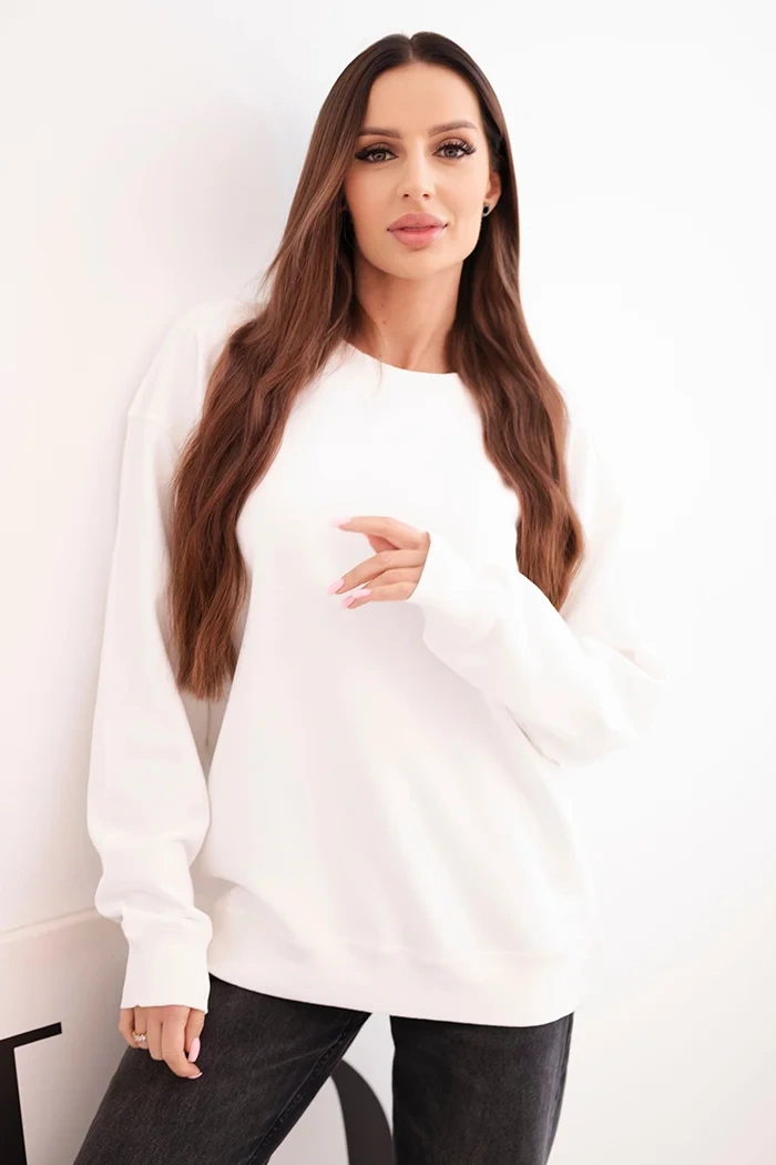 Kesi Dámská mikina s kapucí a klokaní kapsou z bavlny camelová Barva: Bílá, Velikost: S