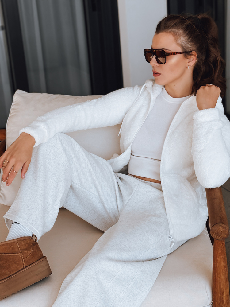 Dámská mikina s kapucí Dstreet BY1555 Barva: Bílá, Velikost: M