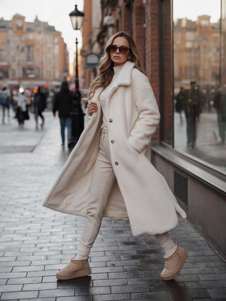 Dámský zimní kabát Dstreet NY0750 Barva: Bílá, Velikost: XL